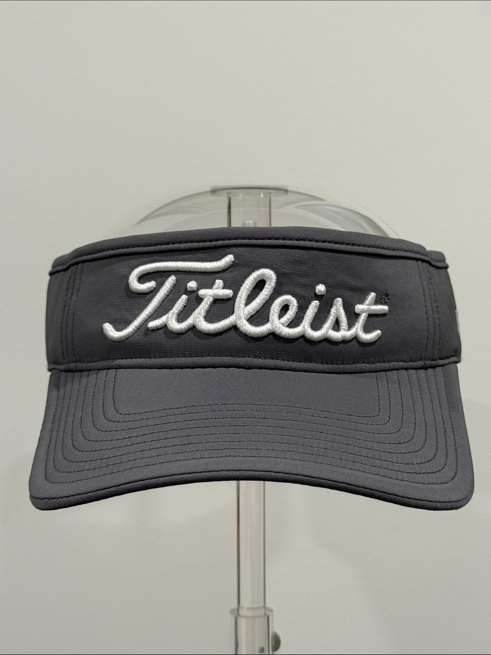 Titleist Pro V1 Tour Performance Charcoal Visor White Script Embroidered Logo